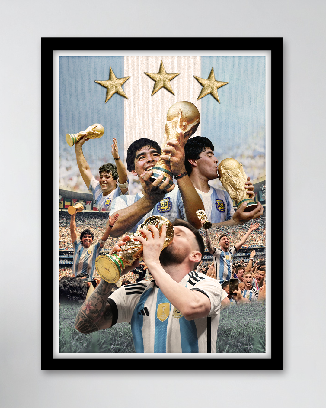 Maradona y Messi - Campeones Del Mundo