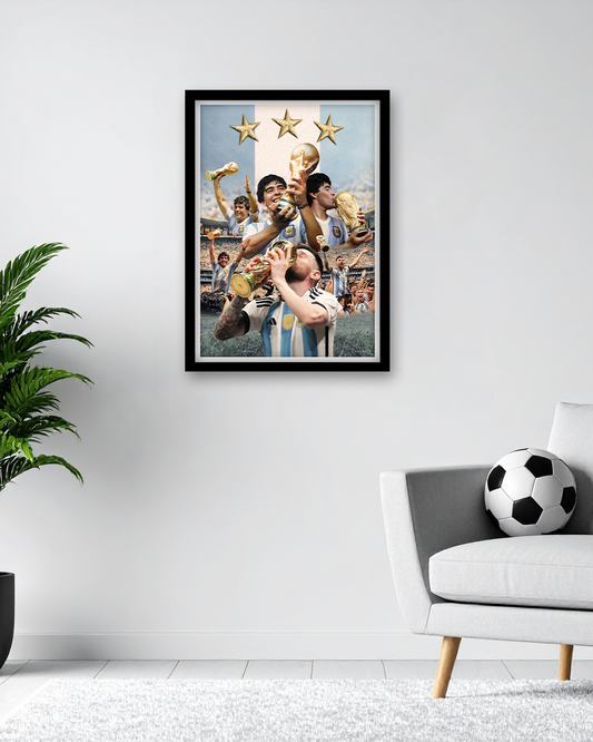 Maradona y Messi - Campeones Del Mundo